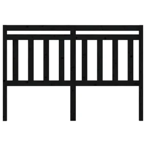 pas cher en ligne VidaXL Tête De Lit Noir 126x4x100 Cm Bois Massif De Pin 11
