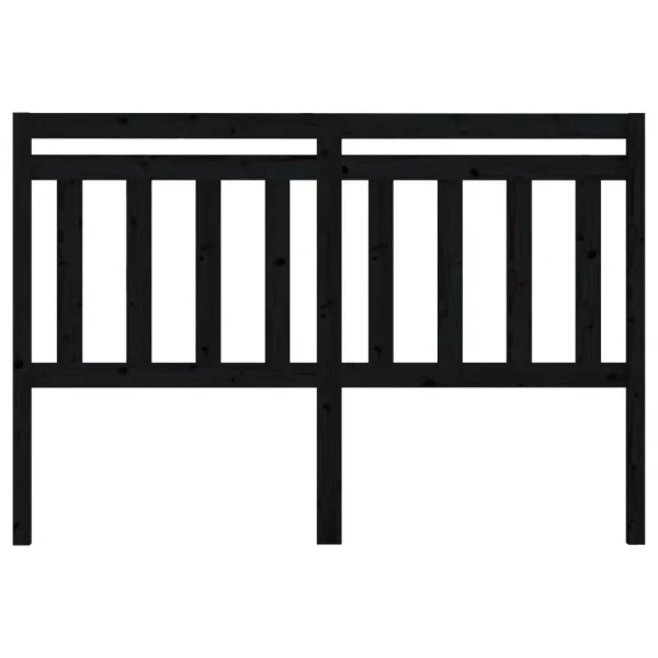 pas cher en ligne VidaXL Tête De Lit Noir 126x4x100 Cm Bois Massif De Pin 4