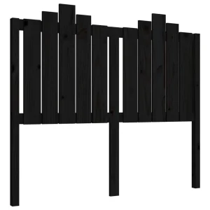 excellents soldes VidaXL Tête De Lit Noir 126x4x110 Cm Bois Massif De Pin 9
