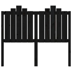 excellents soldes VidaXL Tête De Lit Noir 126x4x110 Cm Bois Massif De Pin 13
