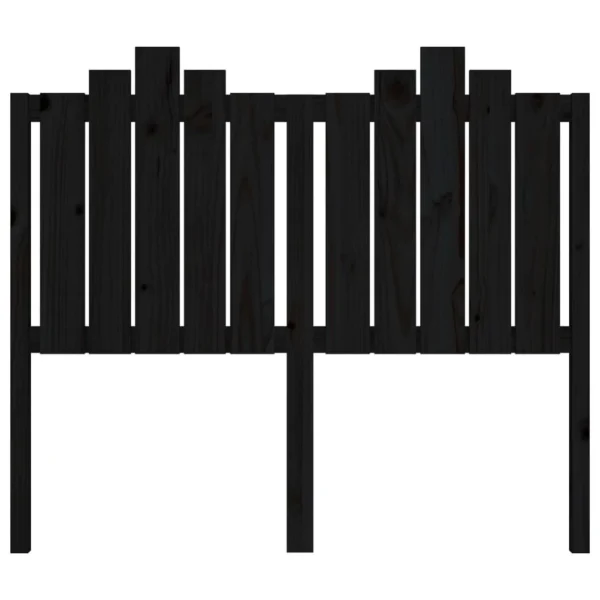 excellents soldes VidaXL Tête De Lit Noir 126x4x110 Cm Bois Massif De Pin 5