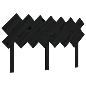 excellente qualité VidaXL Tête De Lit Noir 141x3x80,5 Cm Bois Massif De Pin 9