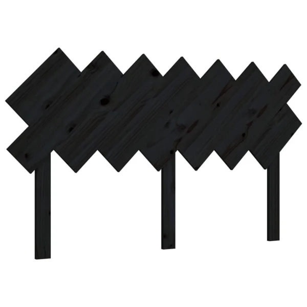 excellente qualité VidaXL Tête De Lit Noir 141x3x80,5 Cm Bois Massif De Pin 3