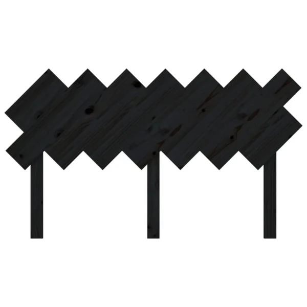 excellente qualité VidaXL Tête De Lit Noir 141x3x80,5 Cm Bois Massif De Pin 5