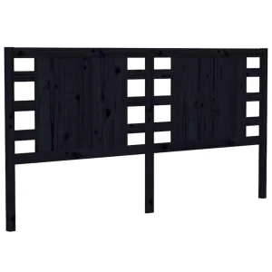 VidaXL Tête De Lit Noir 141x4x100 Cm Bois Massif De Pin soldes ligne 9