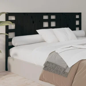 VidaXL Tête De Lit Noir 141x4x100 Cm Bois Massif De Pin soldes ligne 13