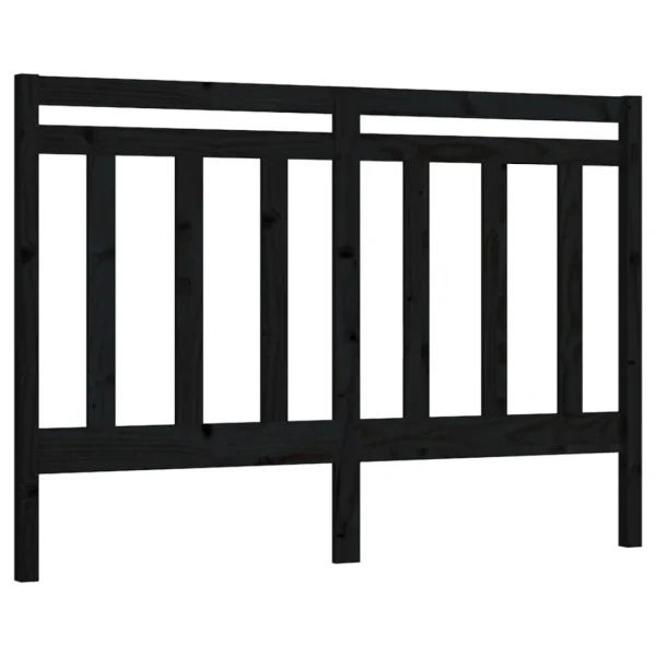 VidaXL Tête De Lit Noir 146x4x100 Cm Bois Massif De Pin mode pas cher 3