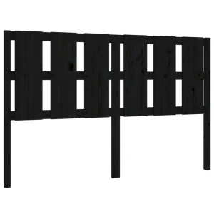 VidaXL Tête De Lit Noir 155,5x4x100 Cm Bois Massif De Pin soldes ligne 9
