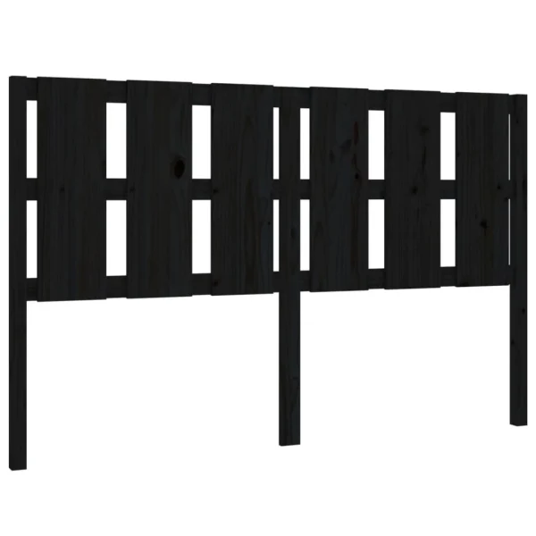 VidaXL Tête De Lit Noir 155,5x4x100 Cm Bois Massif De Pin soldes ligne 3