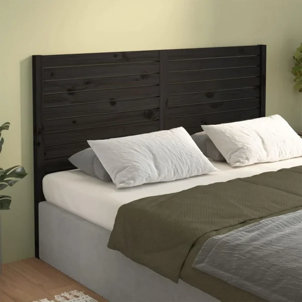 VidaXL Tête De Lit Noir 156x4x100 Cm Bois Massif De Pin commentaire favorable 5