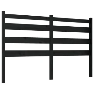 VidaXL Tête De Lit Noir 156x4x100 Cm Bois Massif De Pin grand choix 9