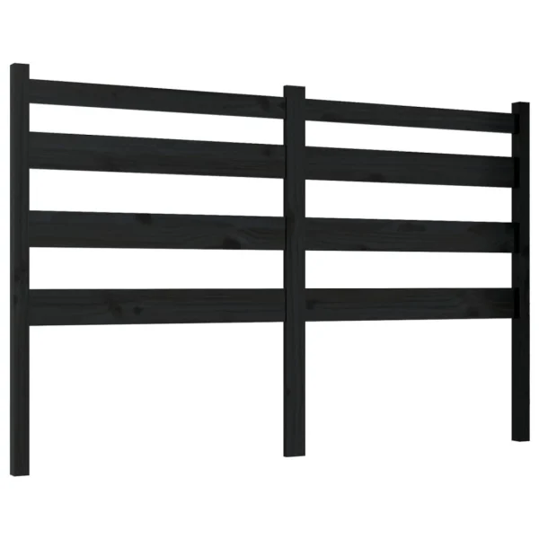 VidaXL Tête De Lit Noir 156x4x100 Cm Bois Massif De Pin grand choix 3