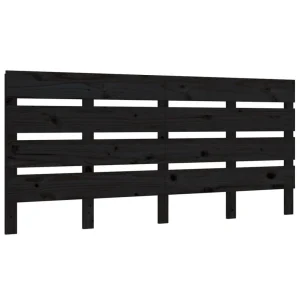 VidaXL Tête De Lit Noir 160x3x80 Cm Bois Massif De Pin achetez pas cher 9