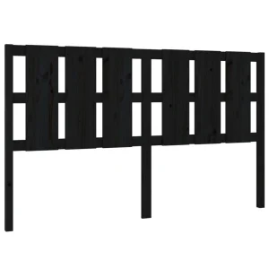 VidaXL Tête De Lit Noir 165,5x4x100 Cm Bois Massif De Pin à prix très bas 9