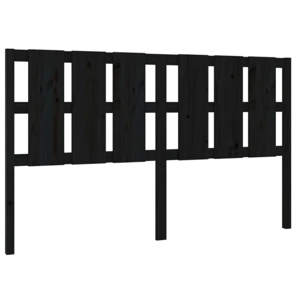 VidaXL Tête De Lit Noir 165,5x4x100 Cm Bois Massif De Pin à prix très bas 3