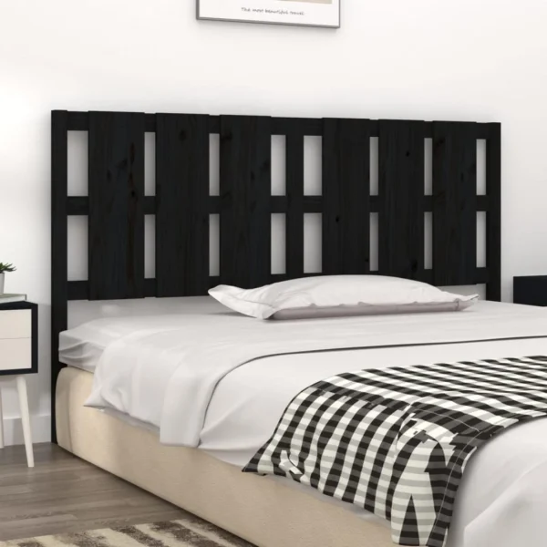 VidaXL Tête De Lit Noir 165,5x4x100 Cm Bois Massif De Pin à prix très bas 4