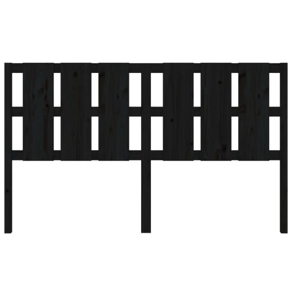 VidaXL Tête De Lit Noir 165,5x4x100 Cm Bois Massif De Pin à prix très bas 5