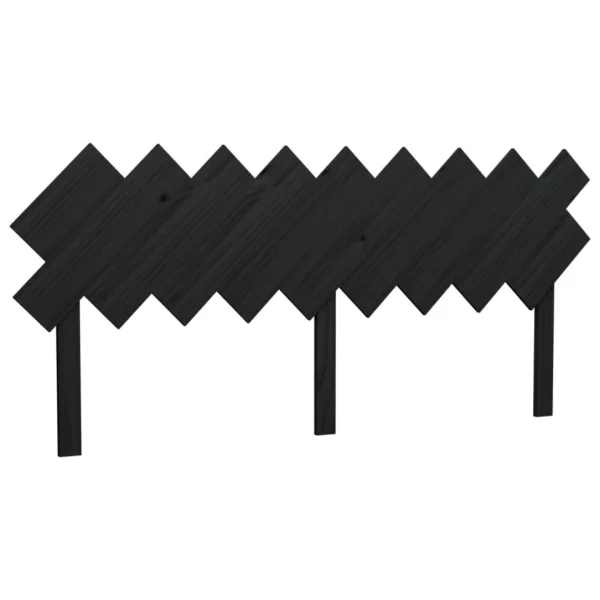VidaXL Tête De Lit Noir 178x3x80,5 Cm Bois Massif De Pin vente pas cher en ligne 3