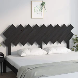 VidaXL Tête De Lit Noir 178x3x80,5 Cm Bois Massif De Pin vente pas cher en ligne 11