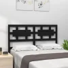 marque pas cher VidaXL Tête De Lit Noir 185,5x4x100 Cm Bois Massif De Pin 19