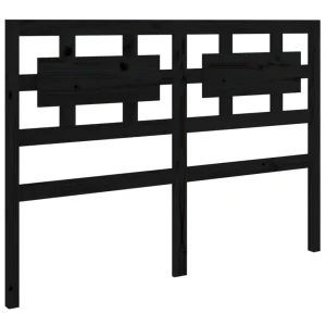 marque pas cher VidaXL Tête De Lit Noir 185,5x4x100 Cm Bois Massif De Pin 9