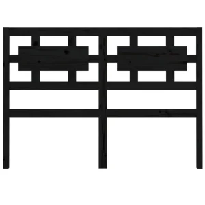 marque pas cher VidaXL Tête De Lit Noir 185,5x4x100 Cm Bois Massif De Pin 13