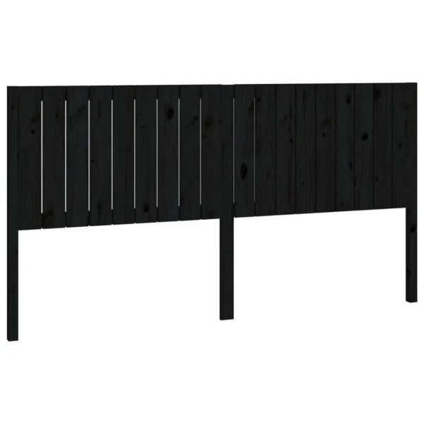 VidaXL Tête De Lit Noir 185,5x4x100 Cm Bois Massif De Pin mode tendance 3