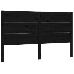 VidaXL Tête De Lit Noir 186x4x100 Cm Bois Massif De Pin en solde 9