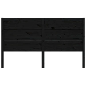 VidaXL Tête De Lit Noir 186x4x100 Cm Bois Massif De Pin en solde 11