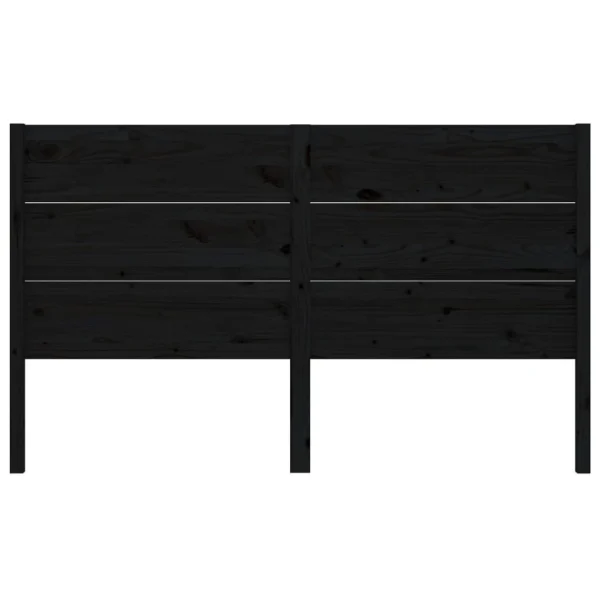 VidaXL Tête De Lit Noir 186x4x100 Cm Bois Massif De Pin en solde 4