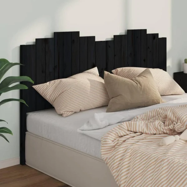 VidaXL Tête De Lit Noir 186x4x110 Cm Bois Massif De Pin le grand escompte 1