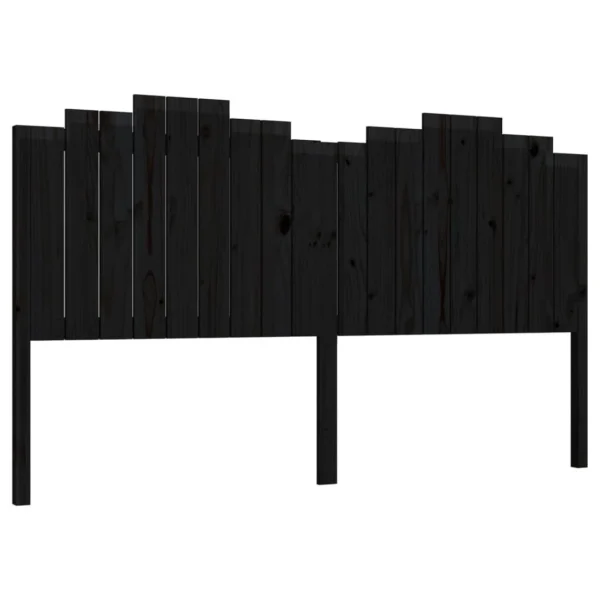 VidaXL Tête De Lit Noir 186x4x110 Cm Bois Massif De Pin le grand escompte 3