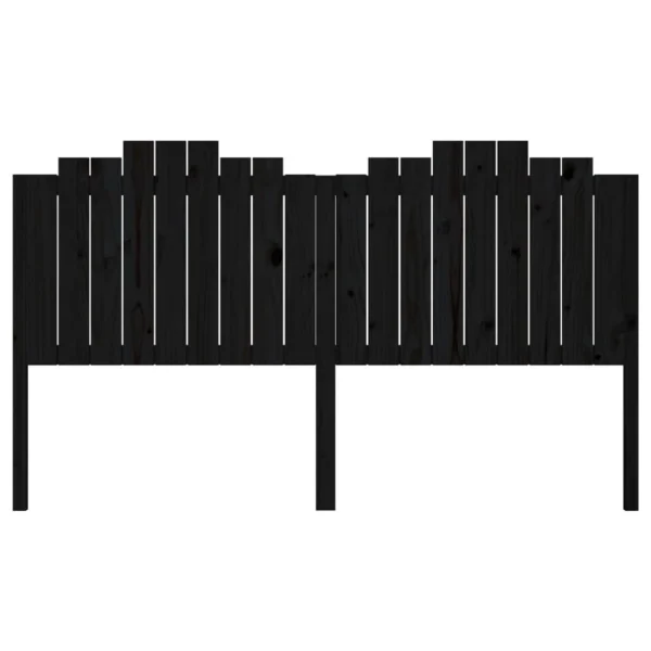 VidaXL Tête De Lit Noir 186x4x110 Cm Bois Massif De Pin le grand escompte 5