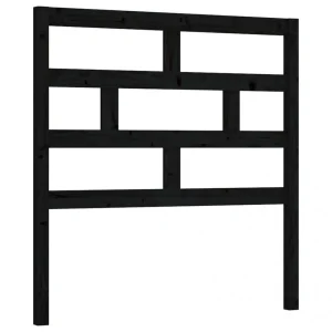grande surprise VidaXL Tête De Lit Noir 81x4x100 Cm Bois Massif De Pin 9