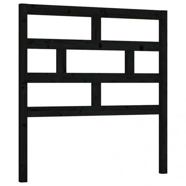 grande surprise VidaXL Tête De Lit Noir 81x4x100 Cm Bois Massif De Pin 3