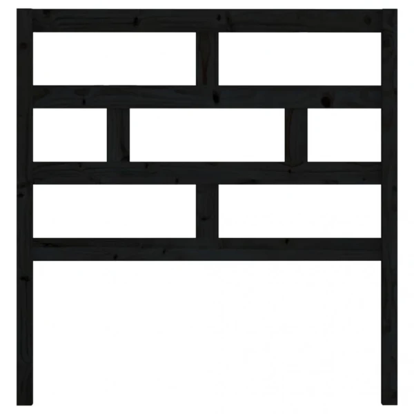 grande surprise VidaXL Tête De Lit Noir 81x4x100 Cm Bois Massif De Pin 5