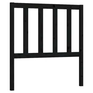acheter VidaXL Tête De Lit Noir 81x4x100 Cm Bois Massif De Pin 9