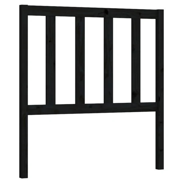 acheter VidaXL Tête De Lit Noir 81x4x100 Cm Bois Massif De Pin 3
