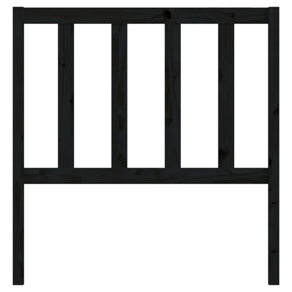 acheter VidaXL Tête De Lit Noir 81x4x100 Cm Bois Massif De Pin 5