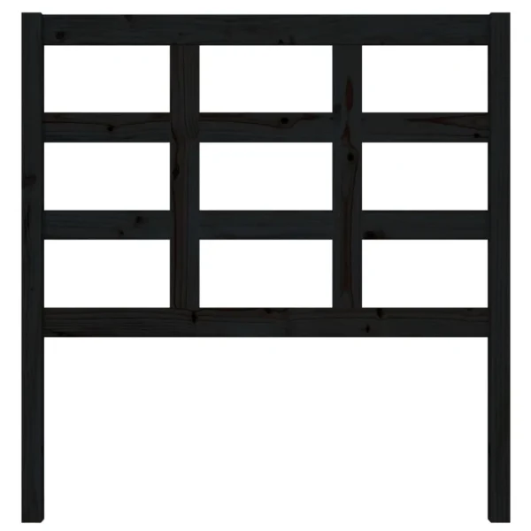 VidaXL Tête De Lit Noir 95,5x4x100 Cm Bois Massif De Pin Satisfait ou Remboursé 4