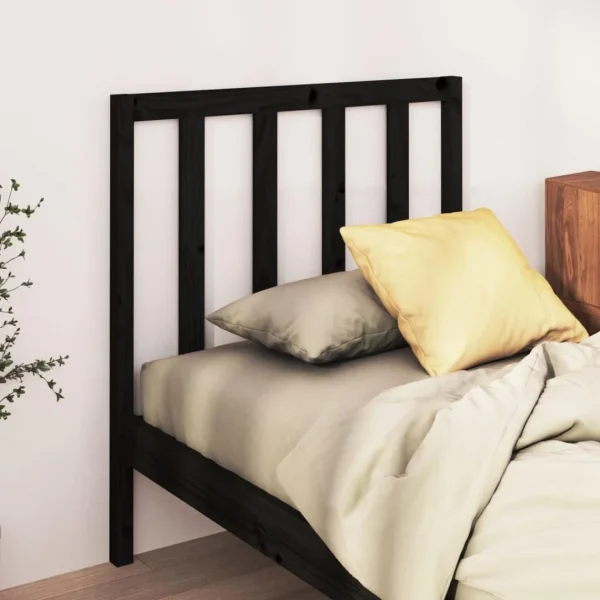 VidaXL Tête De Lit Noir 95x4x100 Cm Bois Massif De Pin REMISE allant jusqu. 1