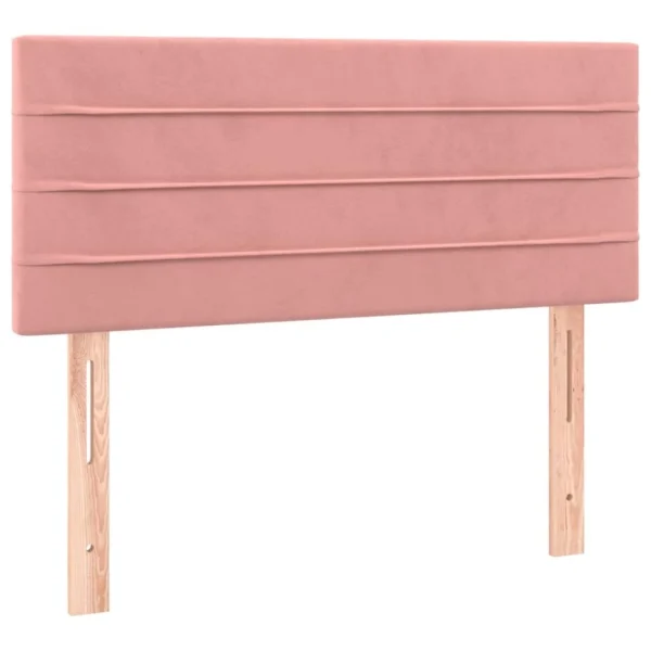 VidaXL Tête De Lit Rose 100x5x78/88 Cm Velours beauté 3