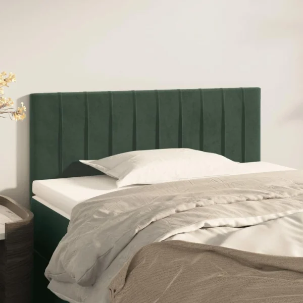 VidaXL Tête De Lit Vert Foncé 90x5x78/88 Cm Velours site en ligne 1