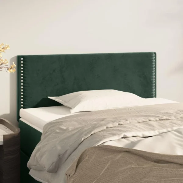 VidaXL Tête De Lit Vert Foncé 90x5x78/88 Cm Velours remise en ligne 1
