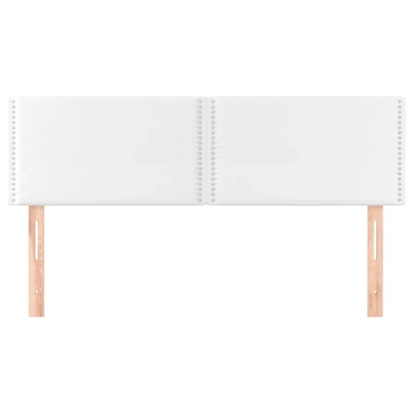 VidaXL Têtes De Lit 2 Pcs Blanc 72x5x78/88 Cm Similicuir shopping pas cher 4