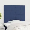 VidaXL Têtes De Lit 2 Pcs Bleu 100x5x78/88 Cm Tissu soldes de Noël 11