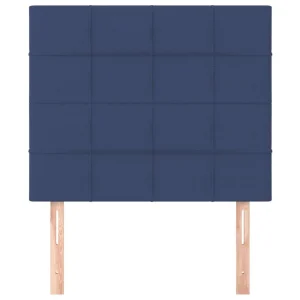 VidaXL Têtes De Lit 2 Pcs Bleu 100x5x78/88 Cm Tissu soldes de Noël 11
