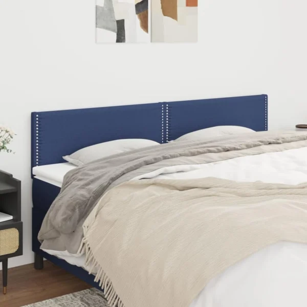 VidaXL Têtes De Lit 2 Pcs Bleu 100x5x78/88 Cm Tissu économies garanties 1