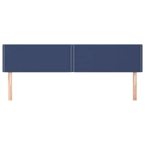 VidaXL Têtes De Lit 2 Pcs Bleu 100x5x78/88 Cm Tissu économies garanties 9