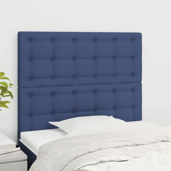 pas cher marque VidaXL Têtes De Lit 2 Pcs Bleu 80x5x78/88 Cm Tissu 1